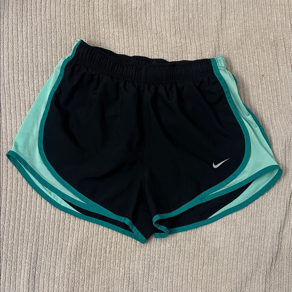 Nike Women's Athletic Shorts in Black and Teal